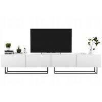 TV-LOWBOARD 2-er Set Enjoy Weiß Matt mit Metallrahmen 120 cm - Schwarz/Weiß, Holzwerkstoff/Metall (240/46/35cm) - Meble Lindner