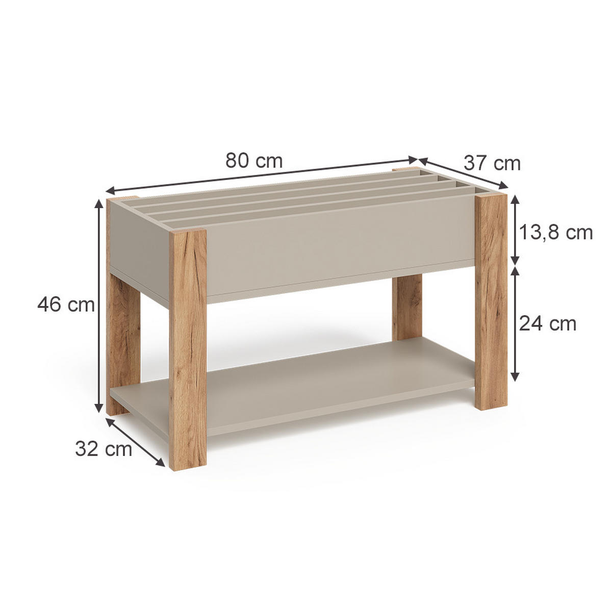 DĚTSKÁ POLICE Malia Kašmír/Řemeselné - kašmírová, kompozitní dřevo (80/46/37cm) - VitaliSpa