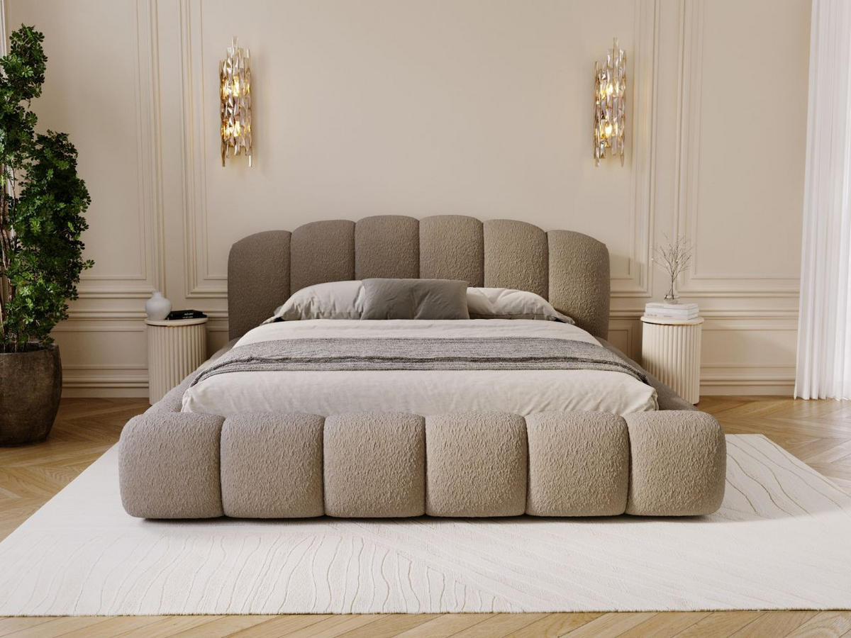 POLSTERBETT CLOUD SOFT - Braun, Textil (206/234cm) - Graingold
