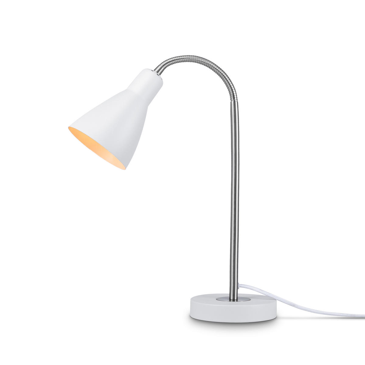 TISCHLAMPE Wilhelm - Weiß, Metall (38.7/14/43.2cm) - Paco Home