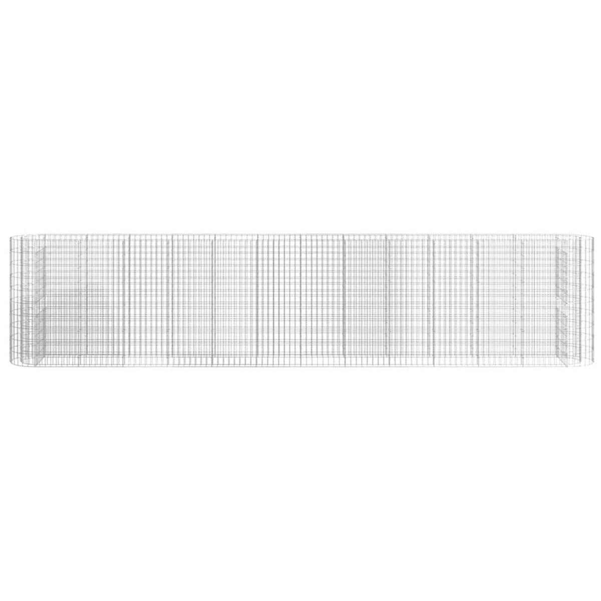 GABIONEN-HOCHBEET Verzinktes Eisen 470x50x100 cm - Silberfarben, Metall (470/100/50cm)