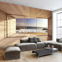 SELBSTKLEBENDE FOTOTAPETE 294/210 cm - Blau/Braun, Kunststoff/Textil (294/1cm) - KUNSTLOFT