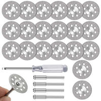 SÄGEBLATT – 22 mm, 20 Blätter, mit 4 Spannfuttern und einem Schraubendreher - Silberfarben, Metall (10/10/1cm) - DCA