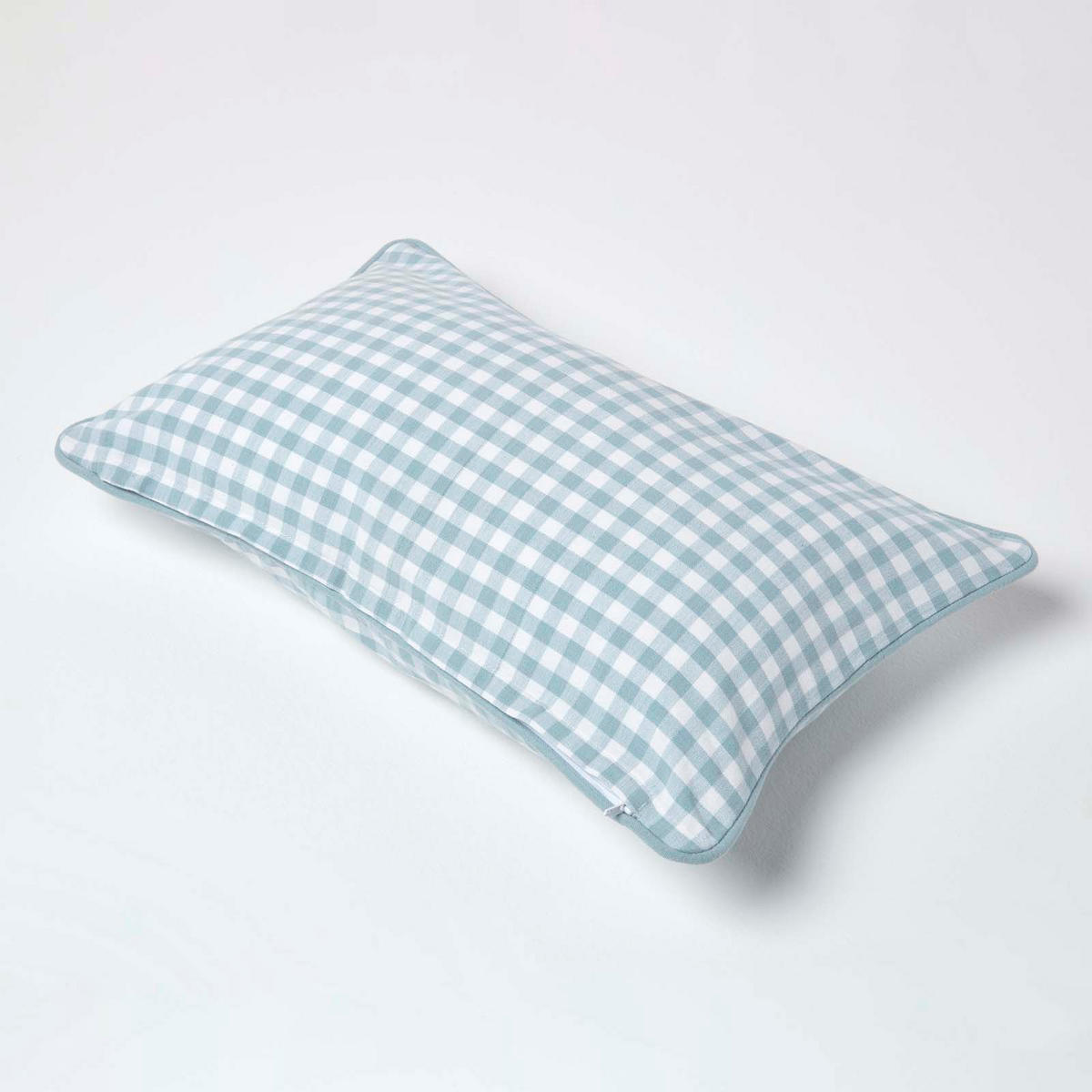 KISSENHÜLLE Vichy-Karo 30/50 cm, 100% Baumwolle - Blau, Textil (30/50cm) - Homescapes