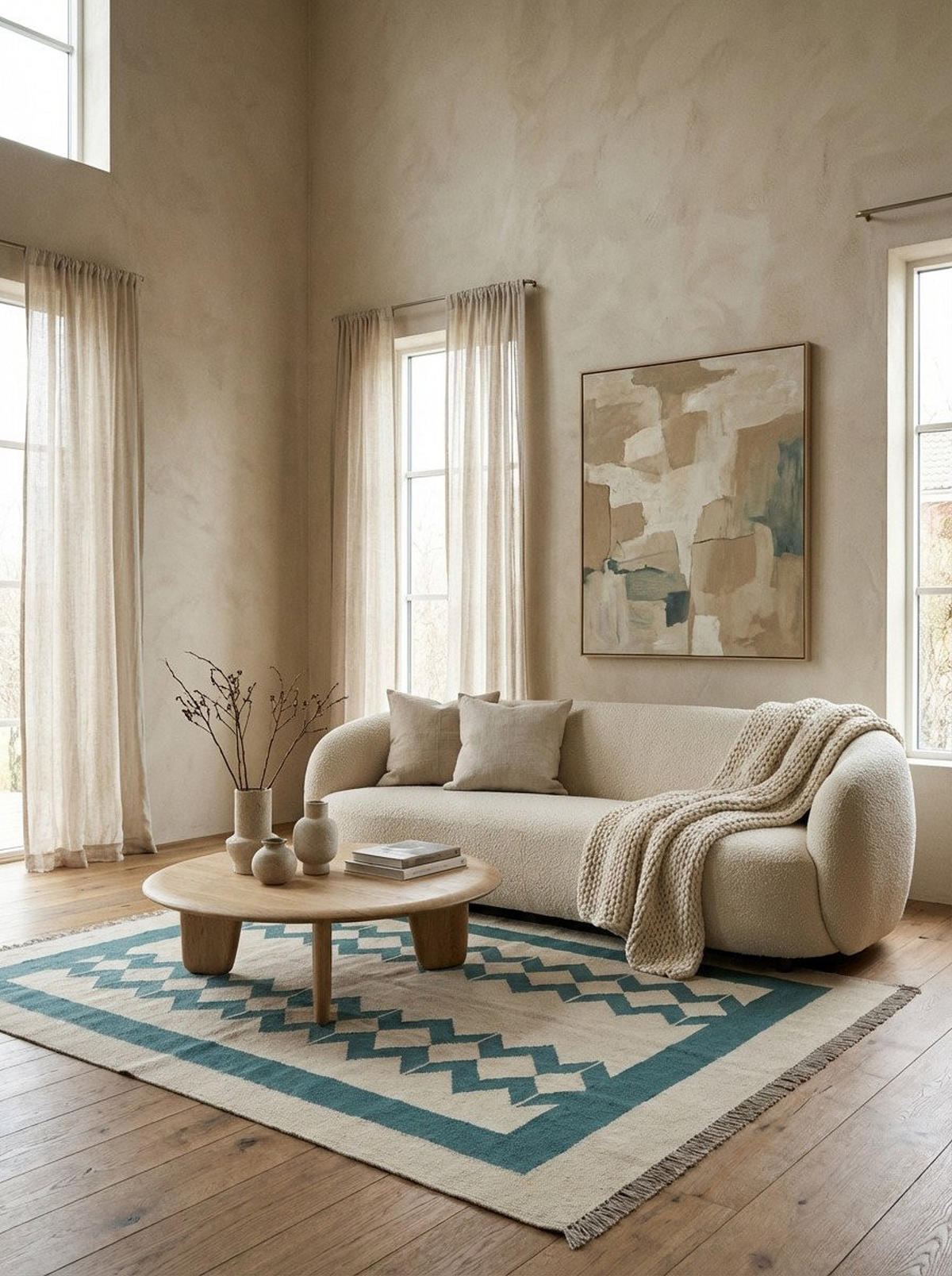 HANDWEBTEPPICH Kelim Gashgai Beige 196/142 cm Schurwolle - Beige, Textil (142/196cm) - Looma