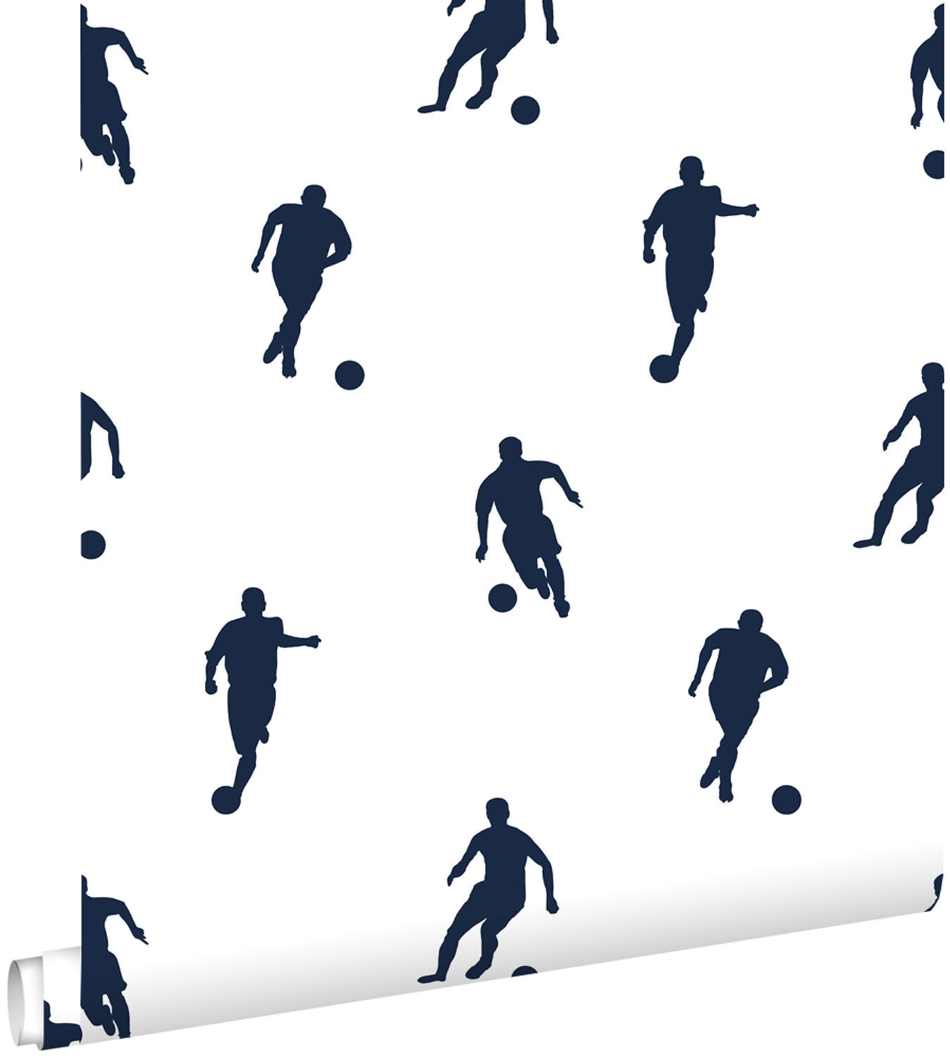 TAPETE Fußballspieler 53 cm x 10.05 m - Blau, Papier (53/0.1cm) - ESTAhome