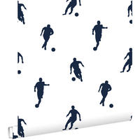 TAPETE Fußballspieler 53 cm x 10.05 m - Blau, Papier (53/0.1cm) - ESTAhome
