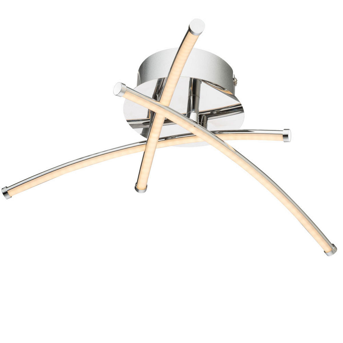 LED DECKENLEUCHTE SHANGHAI Metall Silber - Silberfarben, Metall (38/38/11.5cm) - Globo Lighting