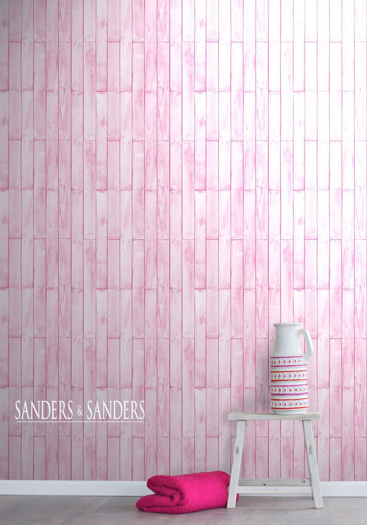 TAPETE Holzoptik 53 cm x 10.05 m - Pink, Papier (53/0.1cm) - Sanders & Sanders