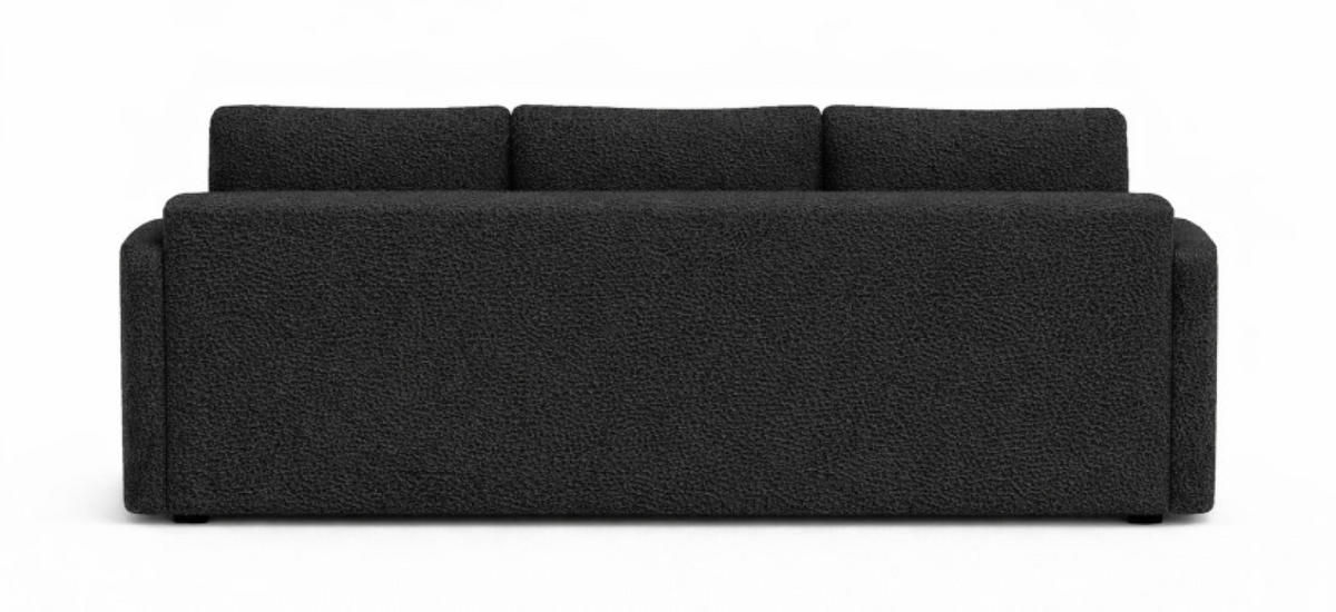 SOFA Schwarz SISI Mit Schlaffunktion Boucle - Schwarz, Textil (207/90/87cm) - Sepro Meble