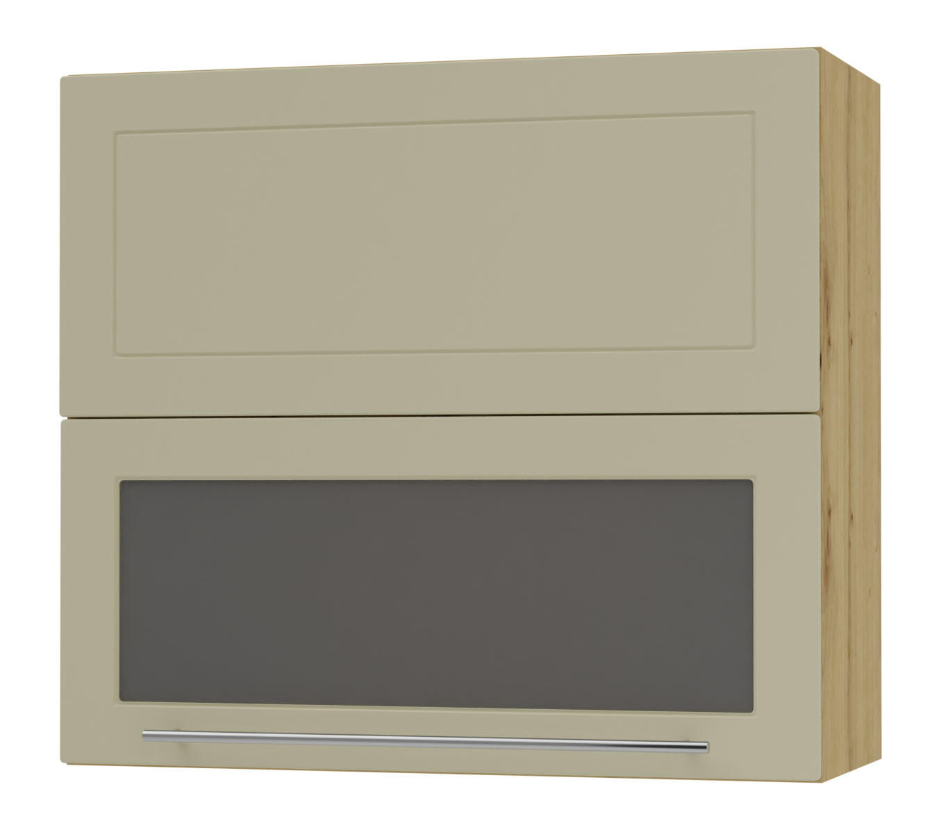 KÜCHENHÄNGESCHRANK Kvantum W8BS/80 Vanille Matt / Eiche Artisan Matt 80 / 32,5 / 72cm - Creme/Eiche Artisan, Holz/Holzwerkstoff (80/72/32.5cm) - Feldmann-Wohnen
