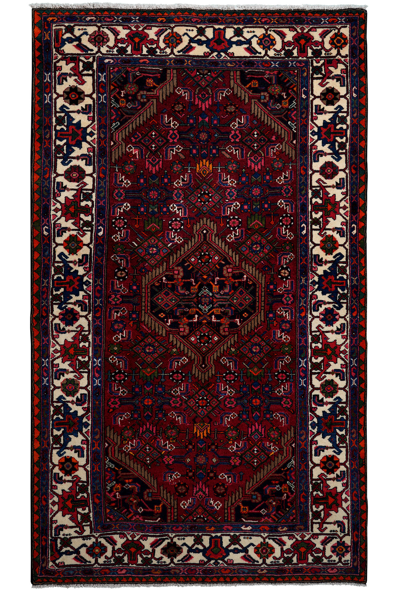 TEPPICH Assadabad Rot 240/139 cm Schurwolle - Rot, Textil (139/240cm) - Looma