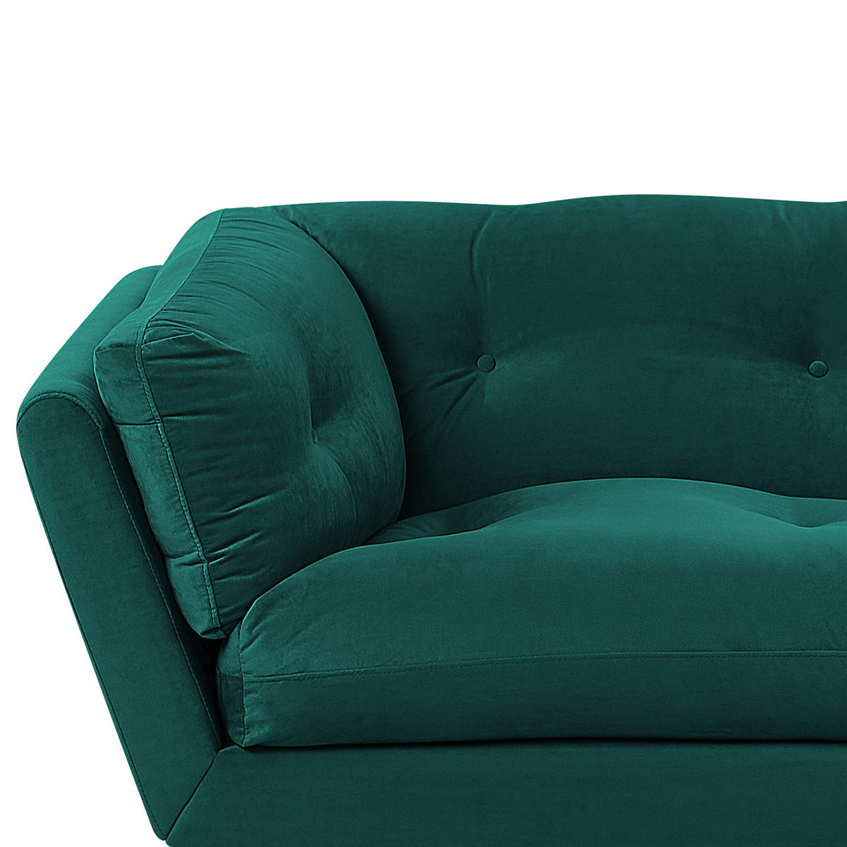 3-SITZER-SOFA Samtstoff Smaragdgrün Lenvik - Hellgrün, Textil (210/75/90cm) - Beliani