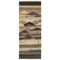 TEPPICH Rizbaf Beige 198/77 cm Schurwolle - Beige, Textil (77/198cm) - Looma