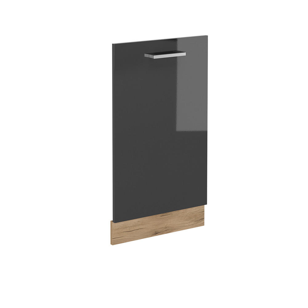 FRONTPANEL R-Line Antracit h&ouml;gblank 45 cm utan b&auml;nkskiva Svart h&ouml;gglans, Honungsek 81.8/45/1.6 cm