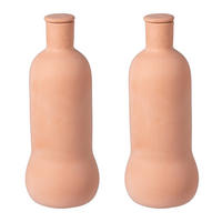 2XOLLAS - Hellbraun, Keramik (9/26/9cm) - Relaxdays