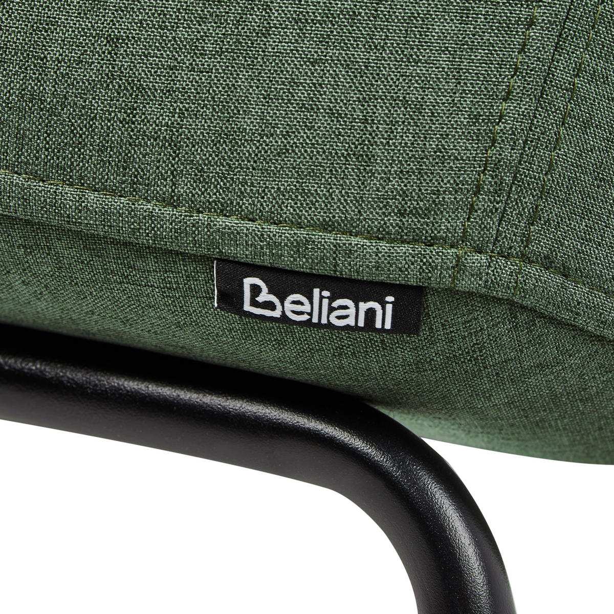 ESSZIMMERSTUHL 2er-Set Grün Belfield - Schwarz/Grün, Textil (45/79/52cm) - Beliani