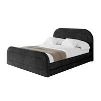 POLSTERBETT mit Bettkasten, Fußteil und Lattenrost, Boxbett mit Matratze H3/H4 - LERIS-Z 180x200 Schwarz - Schwarz, Holzwerkstoff/Textil (180/200cm) - ALTDECOR