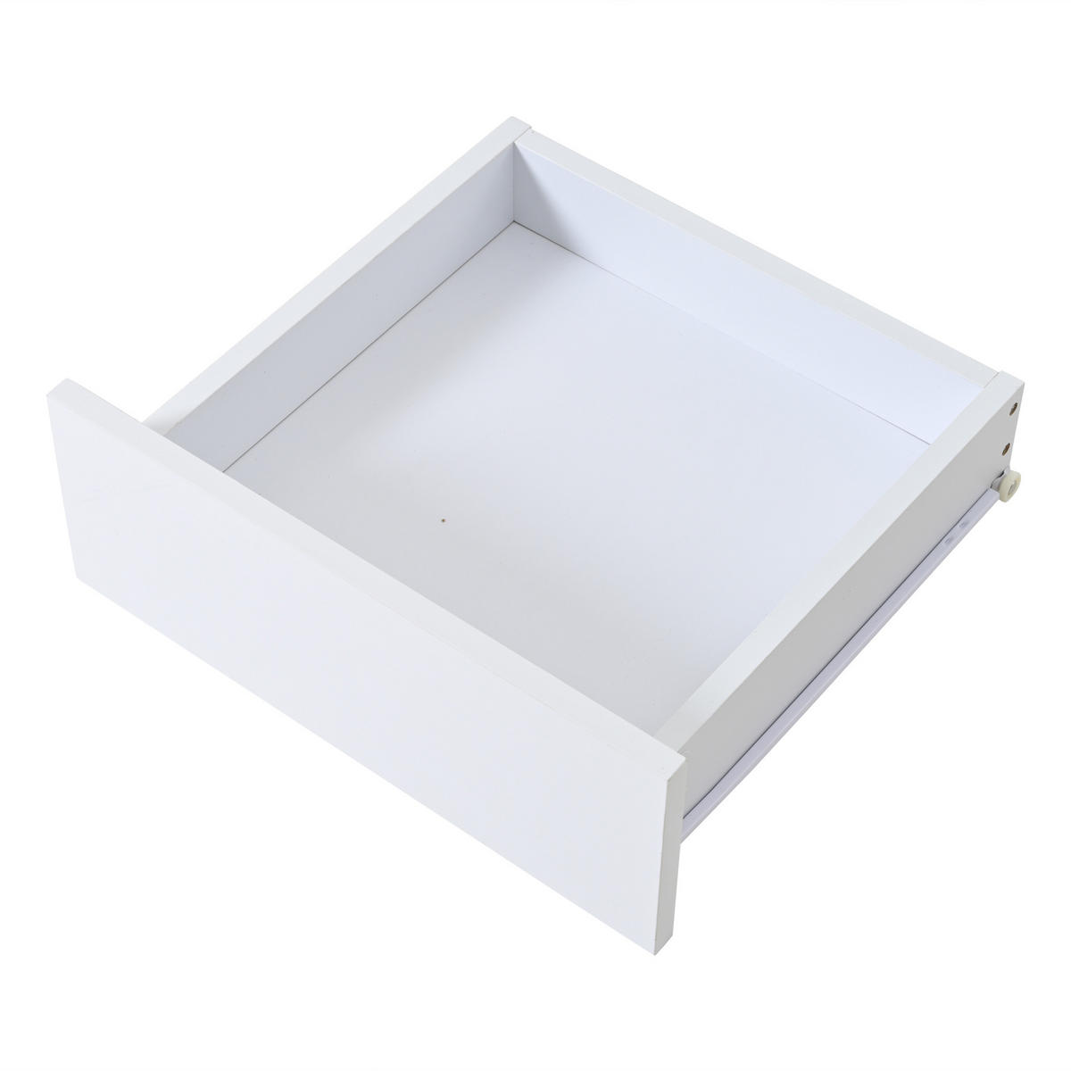 COUCHTISCH 80/80/45 cm höhenverstellbar mit Stauraum und 2 Schubladen in Weiß - Weiß, Holzwerkstoff (80/80/45cm) - OKWISH