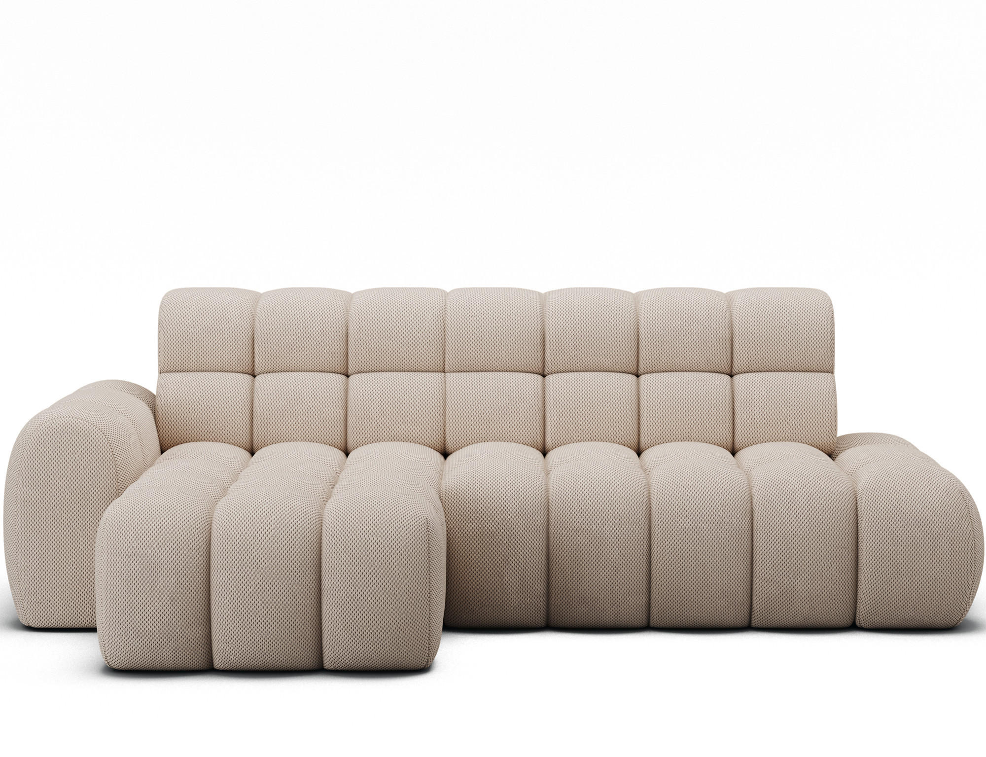 ECKSOFA Lorveno L - Beige (Calmora 18) - Beige, Holzwerkstoff (283/165cm) - Möblo