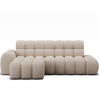 ECKSOFA Lorveno L - Beige (Calmora 18) - Beige, Holzwerkstoff (283/165cm) - Möblo