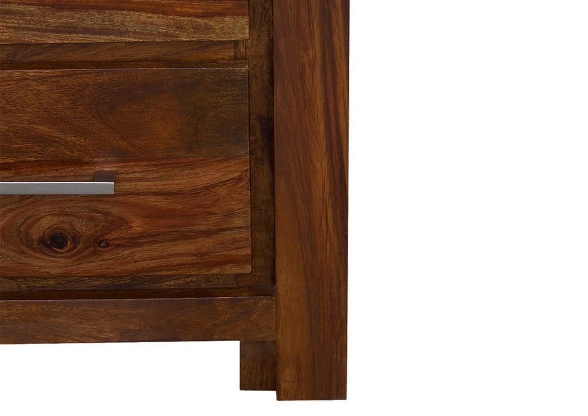 KOMMODE Sheesham 50x40x120 braun lackiert METRO LIFE #120 - Braun, Holz (50/120/40cm) - Massivmoebel24