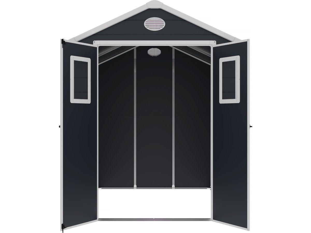 GARTENHAUS AUS HARZ texas - Anthrazit, Naturmaterialien (188/225/278cm) - Habitat Garten