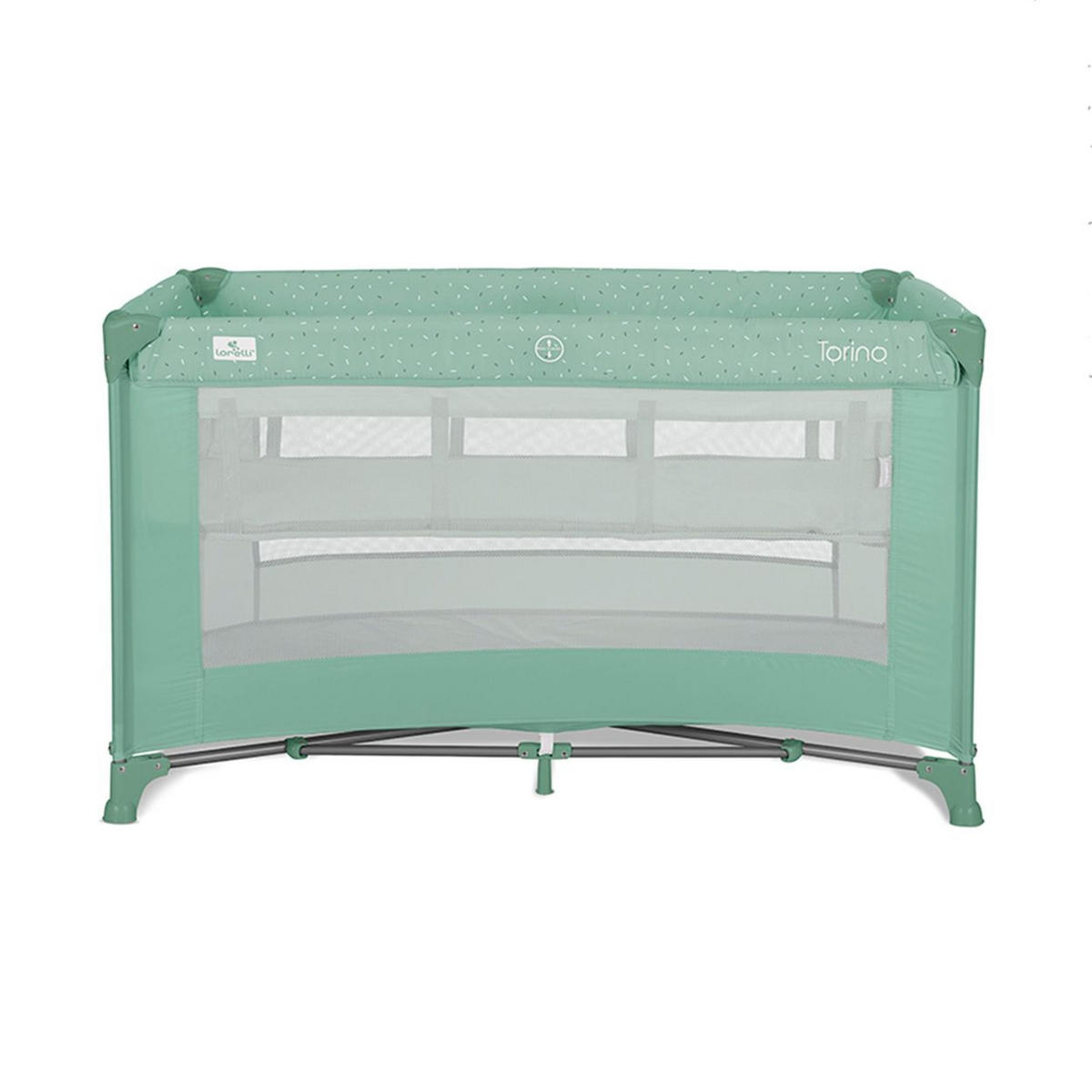 REISEBETT Torino 2 Ebenen dunkelgrün faltbar seitliche Öffnung Tragetasche Matratze - Grün, Kunststoff (68/127cm) - Lorelli