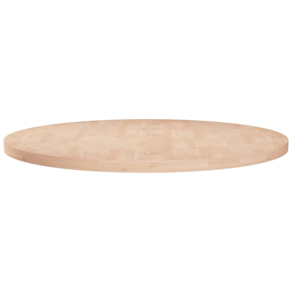TISCHPLATTE Runde Ø70/2,5 Cm Unbehandeltes Massivholz Eiche - Naturfarben, Holz (70/70/2.5cm) - vidaXL