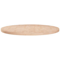 TISCHPLATTE Runde Ø70/2,5 Cm Unbehandeltes Massivholz Eiche - Naturfarben, Holz (70/70/2.5cm) - vidaXL