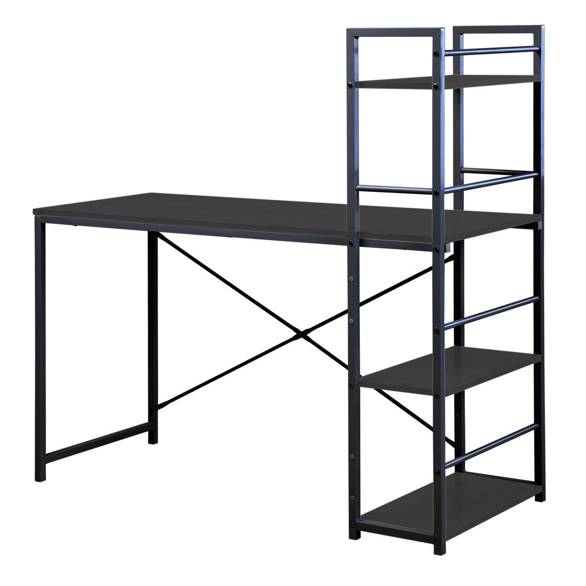 SCHREIBTISCH Schwarz 52/120/72 cm - Schwarz, Holzwerkstoff (120/52/72cm) - Mobili Rebecca