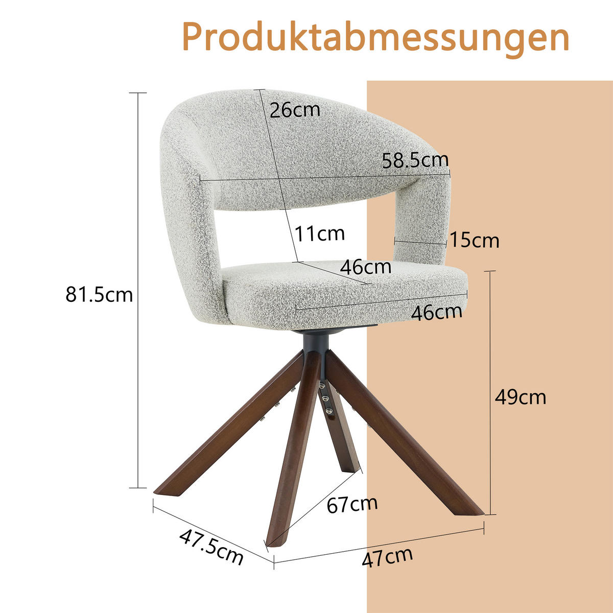 ARMLEHNSTUHL-SET DE-36634 2 Stück mit Massivholzbeinen Hellgrau - Hellgrau, Holz (47.5/81.5/47cm) - ComfortXL