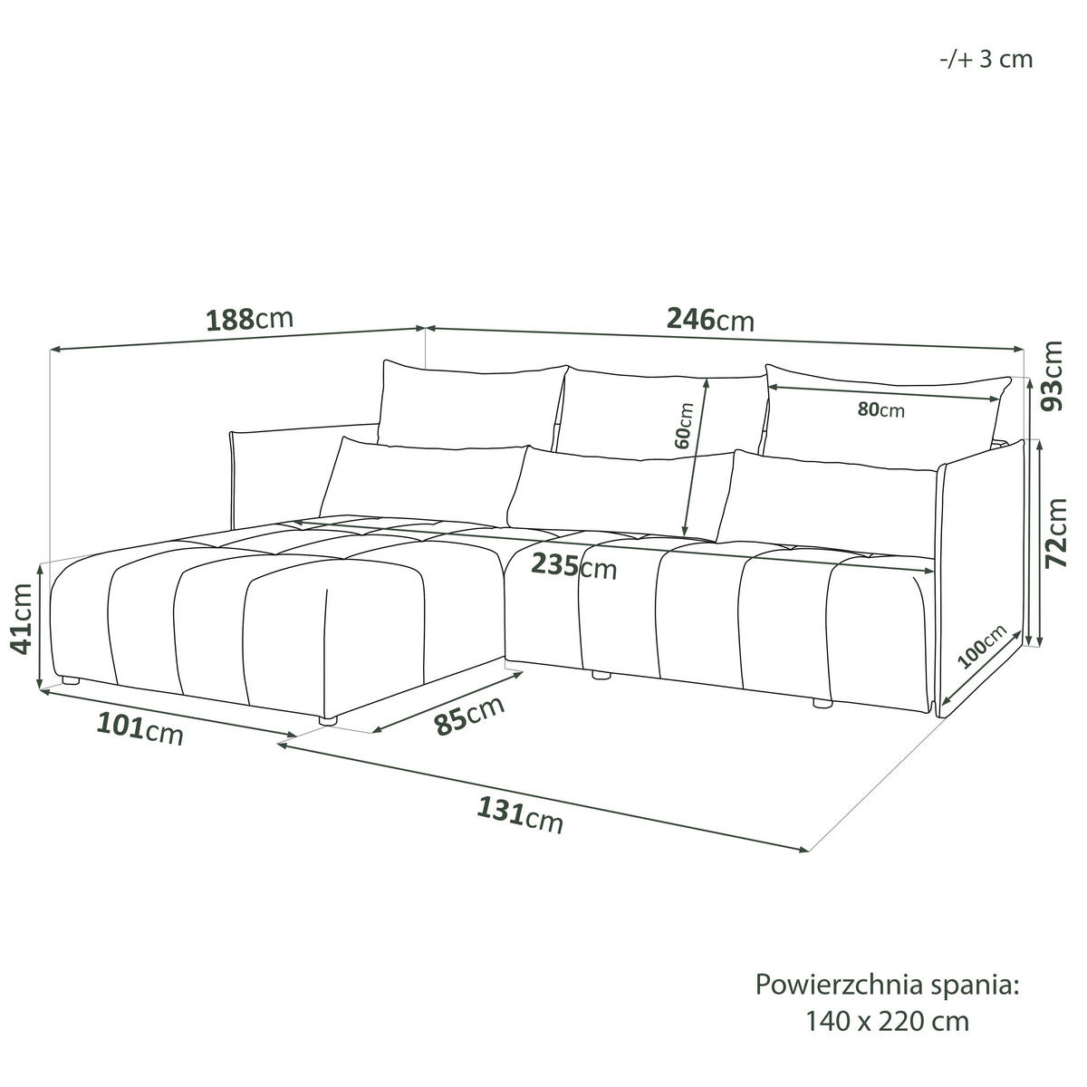 ECKSOFA L Form Hanna 246 x 188 cm mit Schlaffunktion und Bettkasten, 4 Sitzer, Bettzeugablage, Sofa, Eckcouch, dunkelgrau, links - Dunkelgrau, Kunststoff (246/188cm) - Margaret Hadas24