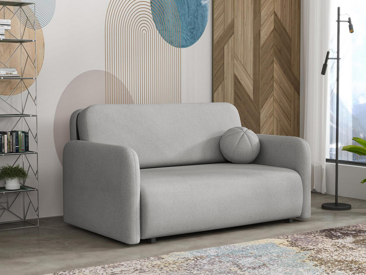 SCHLAFSOFA Viva Sun III - Hellgrau/Schwarz, Holz/Textil (150/85/103cm) - MIRJAN24
