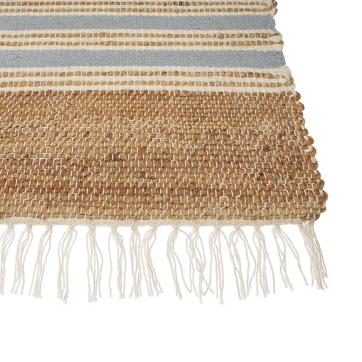 TEPPICH geflochten Mirza 230/160 cm - Beige, Naturmaterialien (160/230cm) - Beliani