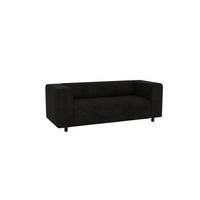 2-SITZER-SOFA Tove Schwarz Cord - Schwarz, Holz/Kunststoff (151/65/80cm) - S-Style Möbel