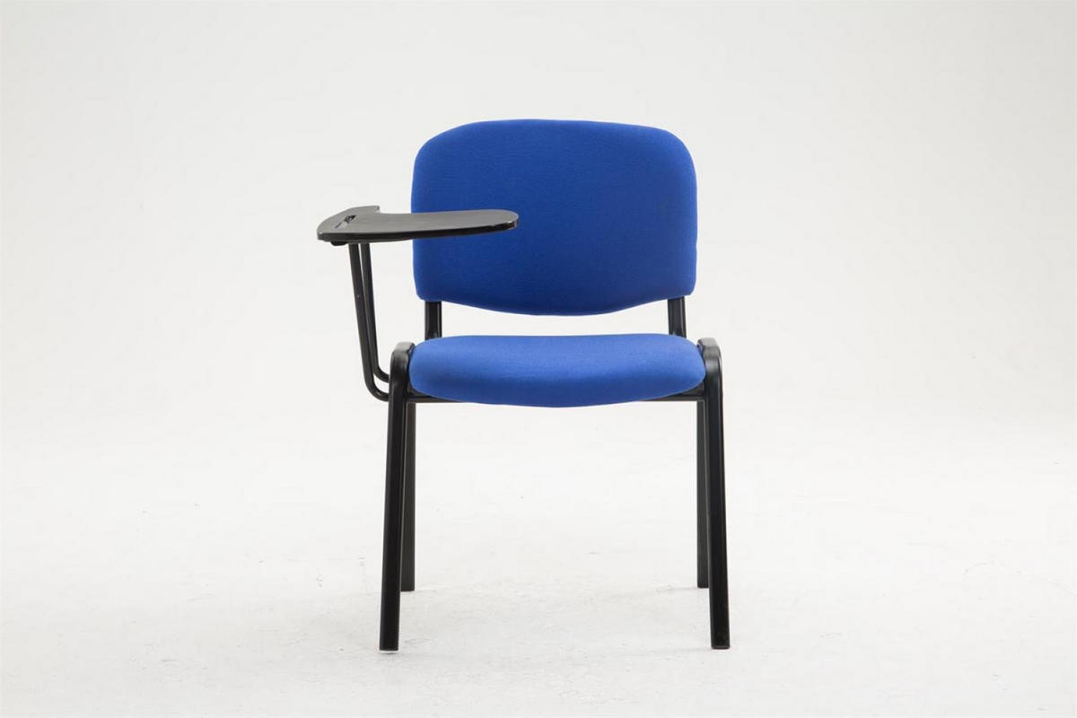 BESUCHERSTUHL Stoff Blau - Blau/Schwarz, Textil/Metall (53/81/71cm) - CLP