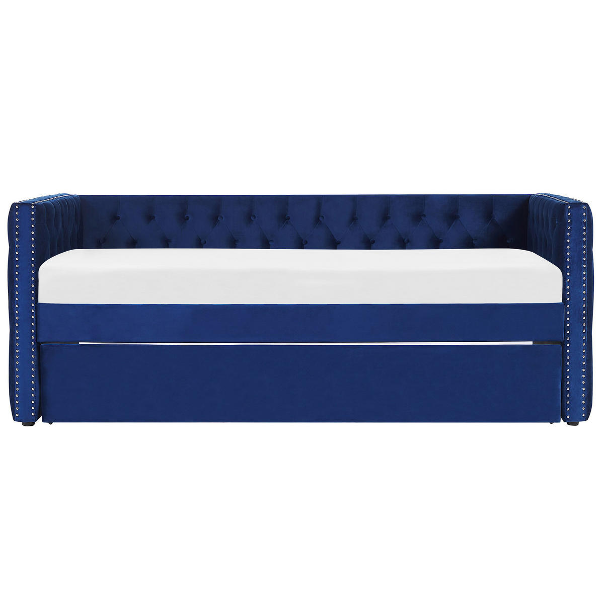 TAGESBETT 90/200cm Marineblau Gassin - Blau, Textil (90/200cm) - Beliani