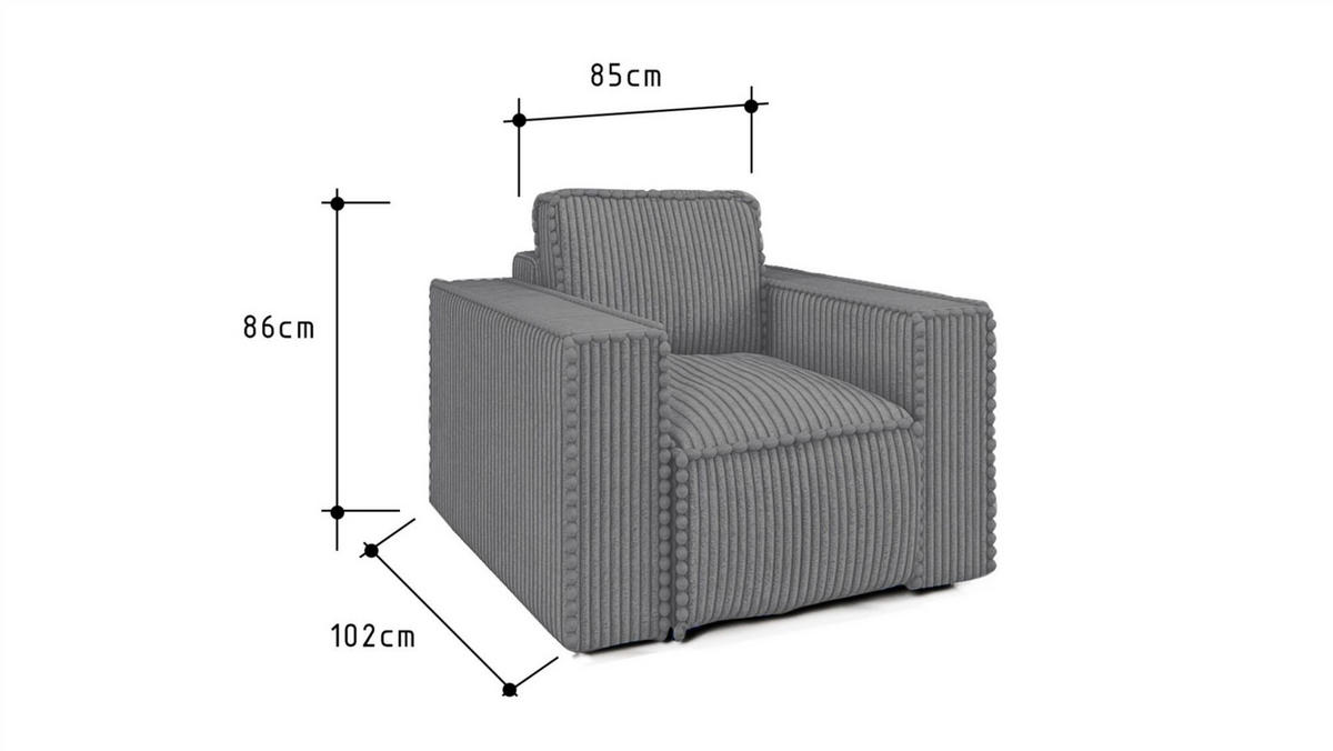 SESSEL Vajana - Beige, Holzwerkstoff/Textil (85/86/102cm) - Fun Möbel