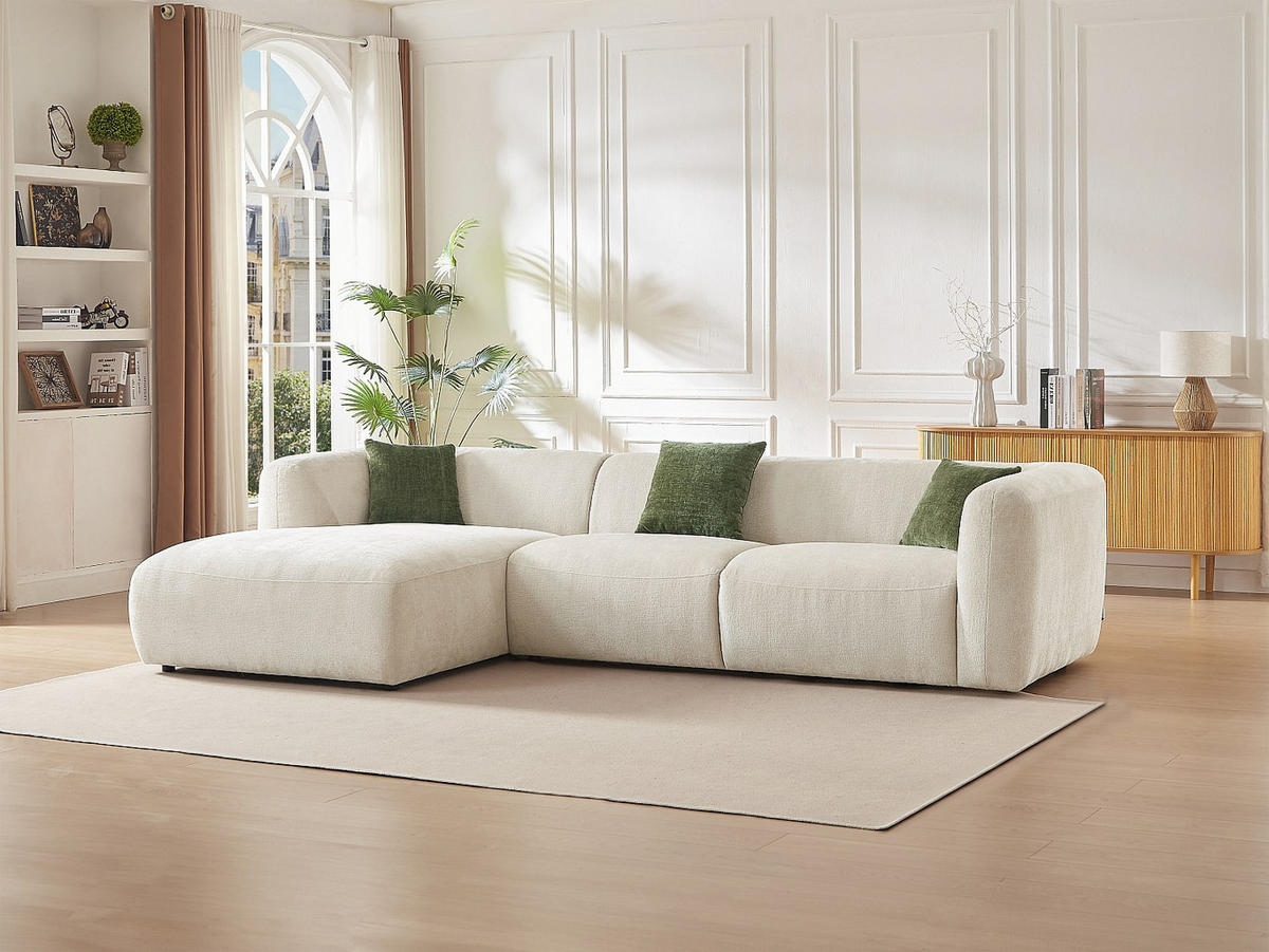 SOFA ohne Schlafmöglichkeit - 5 Personen-Sitzer - Stoff - Beige - - Beige, Textil (307/72/178cm) - Vente-Unique