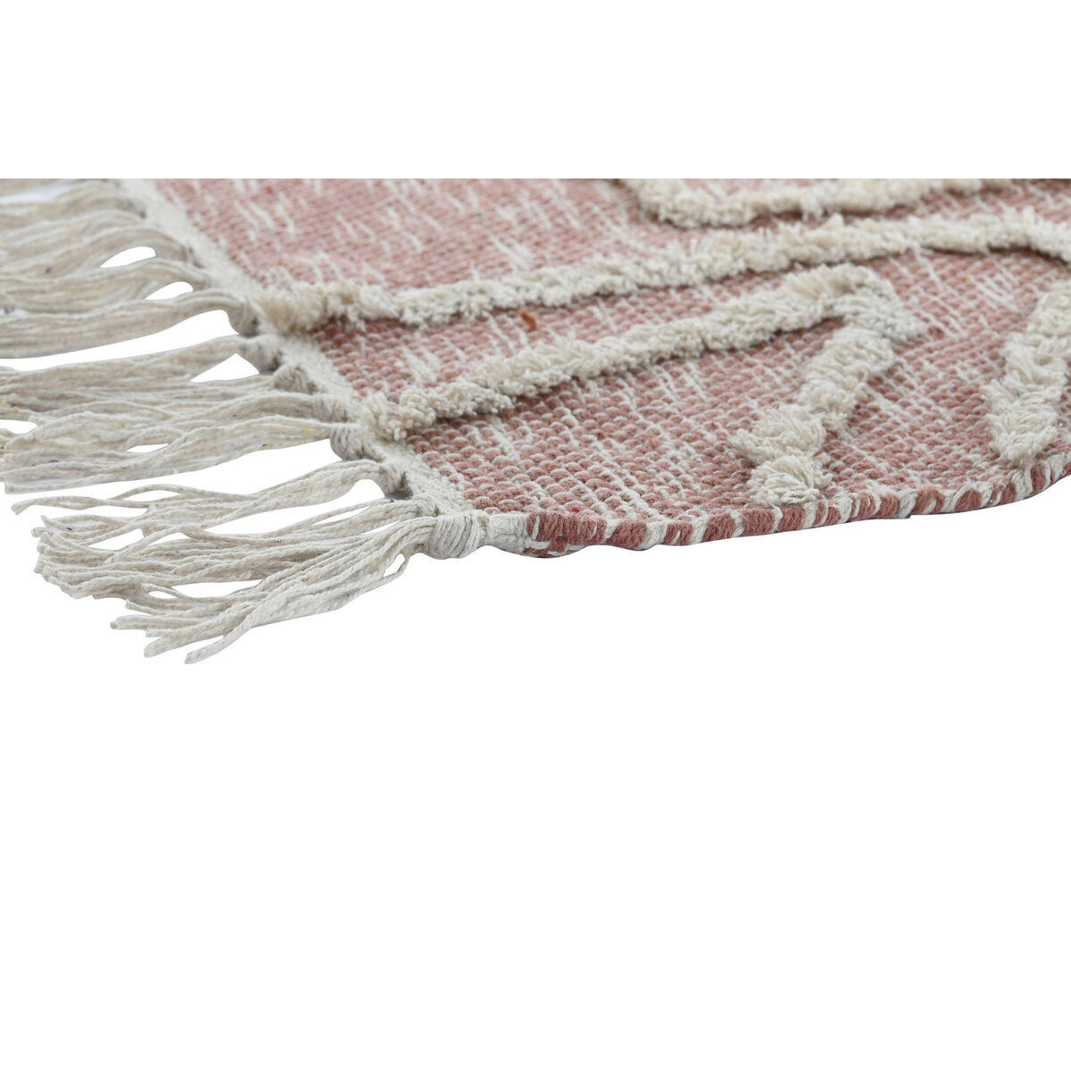 TEPPICH Rosa Terrakotta Weiß Randbereich Urban (120 x 180 x 1 cm) - Multicolor, Textil (120/180cm) - DKD Home Decor