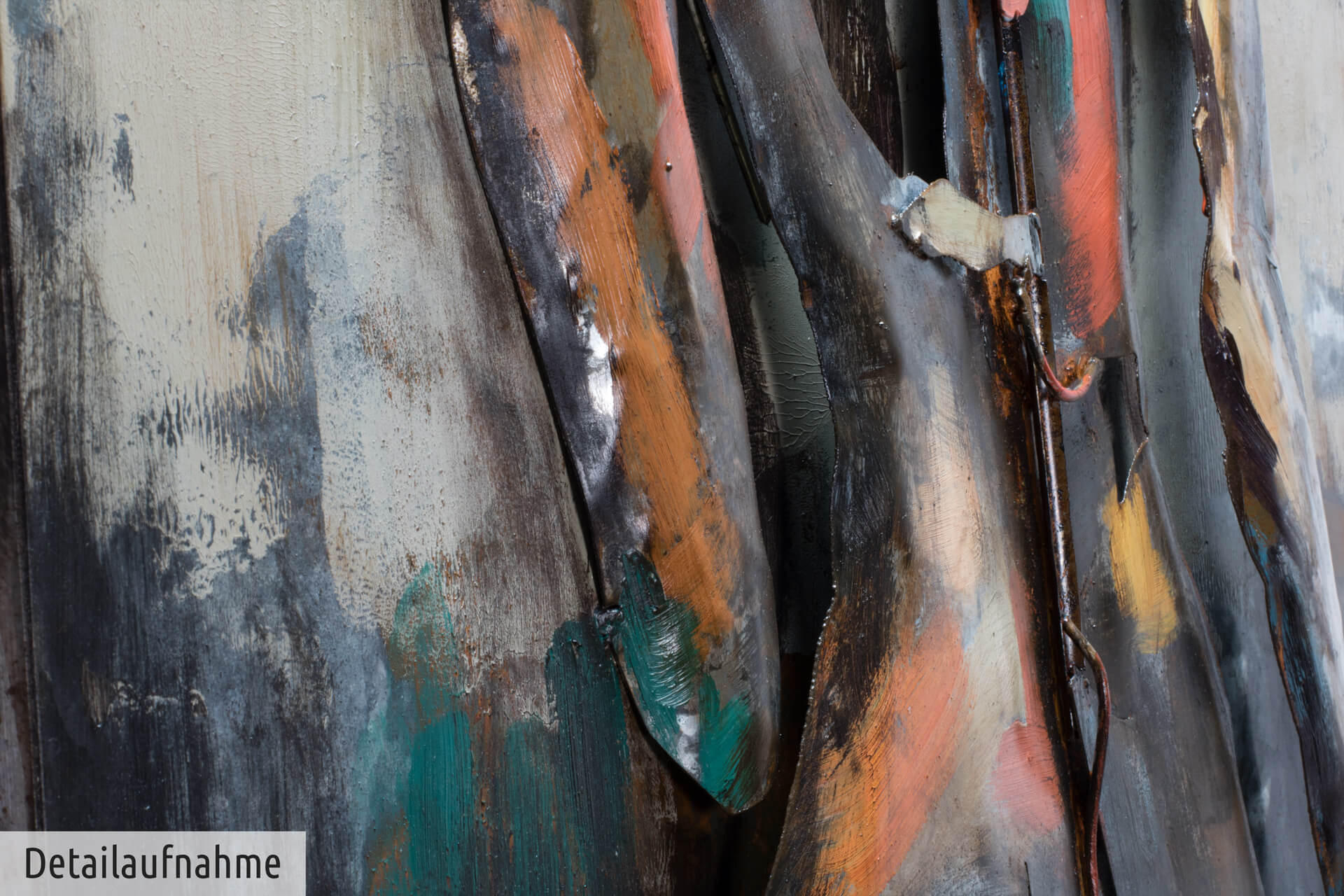 METALLBILD Bunt 100/70 cm - Multicolor, Metall (6.5/70cm) - KUNSTLOFT