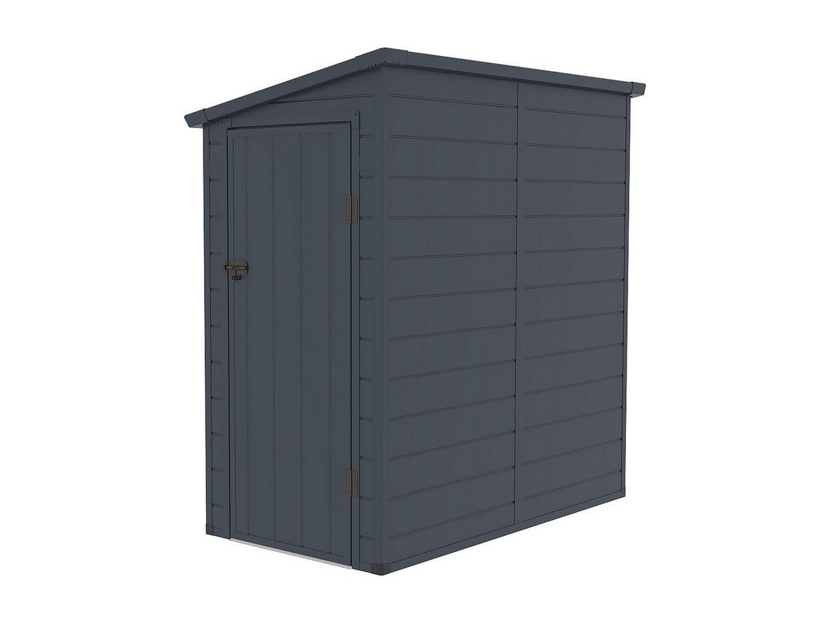 SCHREBERGARTENHAUS - 97 cm x 180 cm - Harz - Anthrazitgrau - ALBERTO - Anthrazit, Kunststoff (97/175/180cm) - Vente-Unique