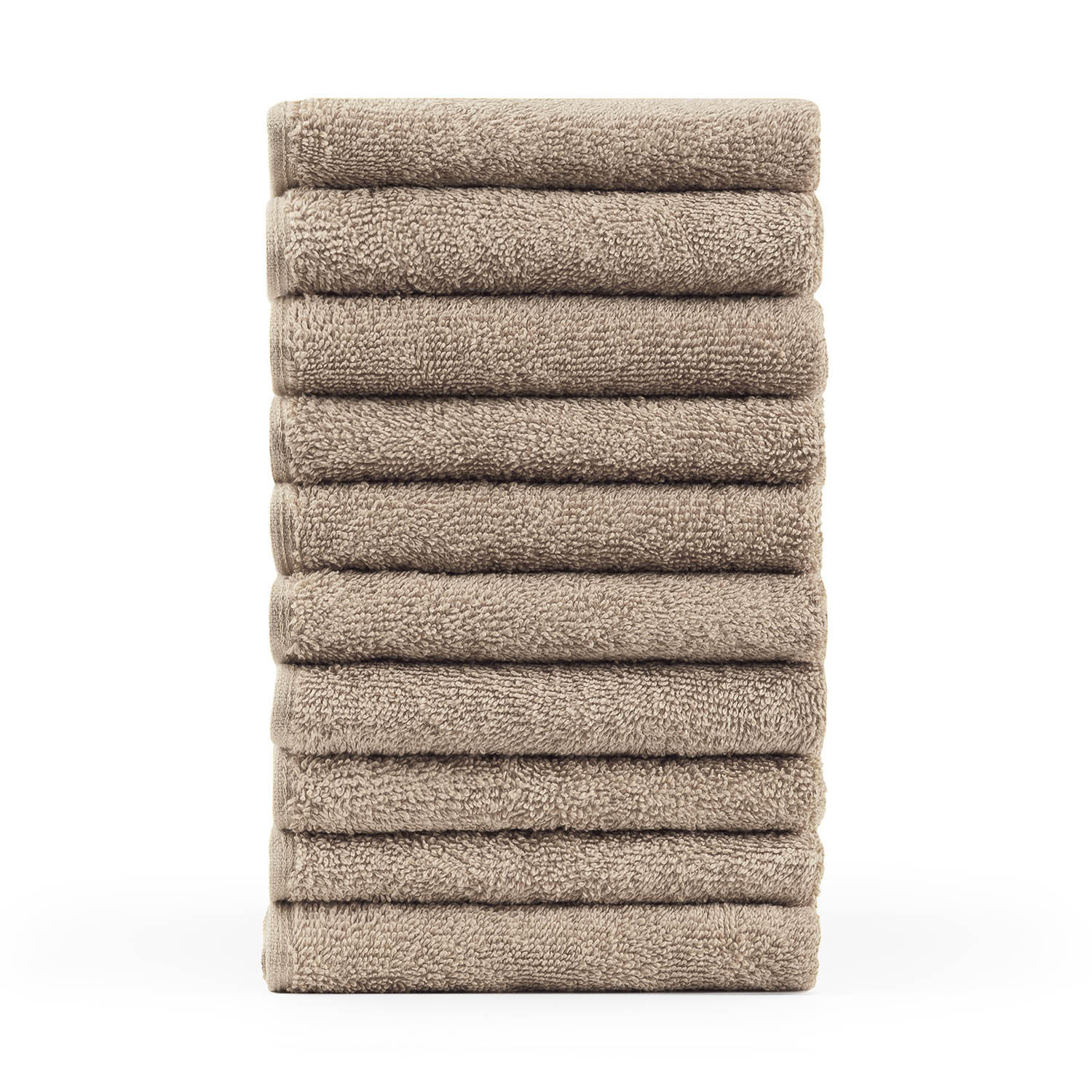 RUČNÍK PRO HOSTY sada 10 ks, 10x ručník pro hosty 30/30 cm, taupe - taupe, textil (30/30cm) - Blumtal