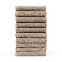 RUČNÍK PRO HOSTY sada 10 ks, 10x ručník pro hosty 30/30 cm, taupe - taupe, textil (30/30cm) - Blumtal
