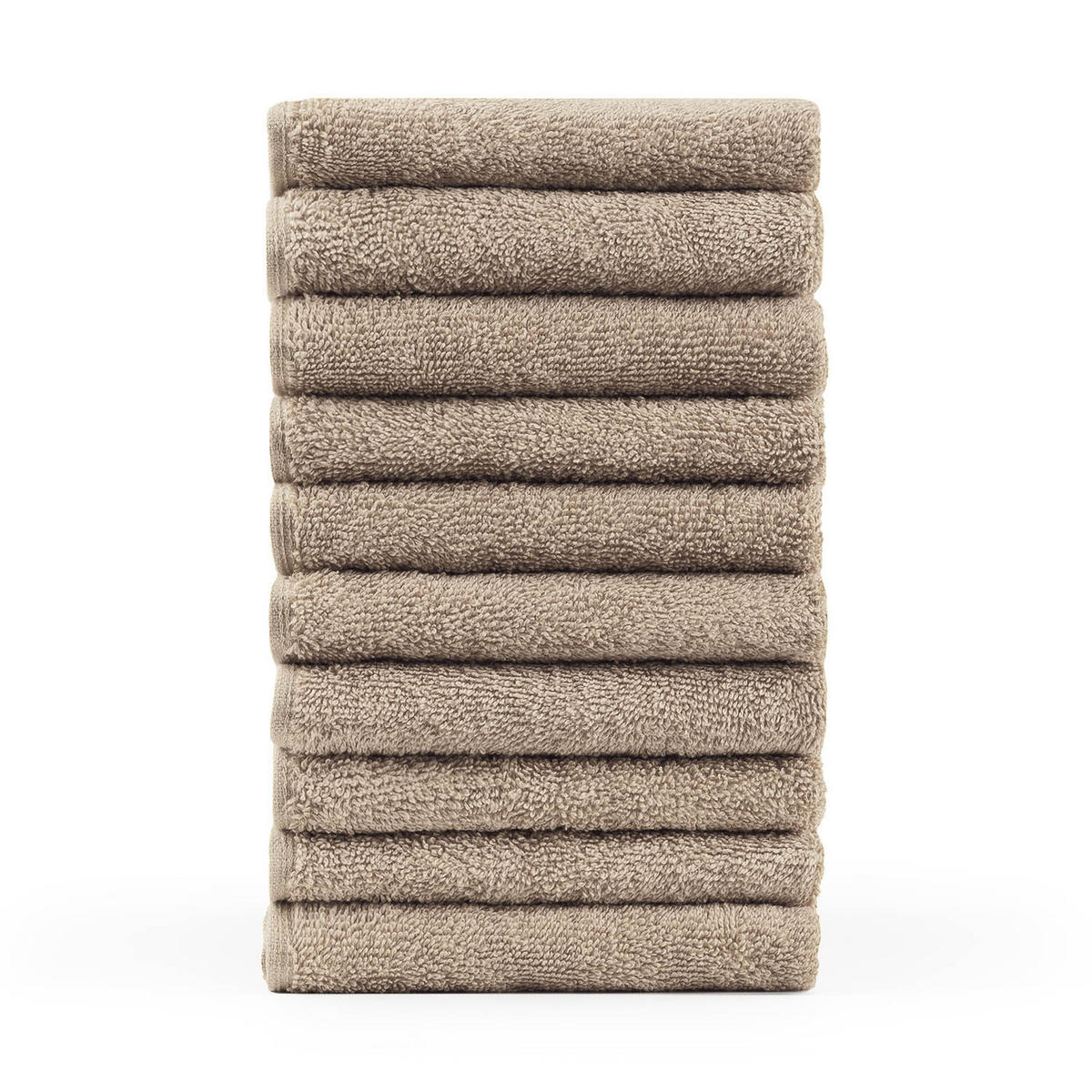 RUČNÍK PRO HOSTY sada 10 ks, 10x ručník pro hosty 30/30 cm, taupe - taupe, textil (30/30cm) - Blumtal