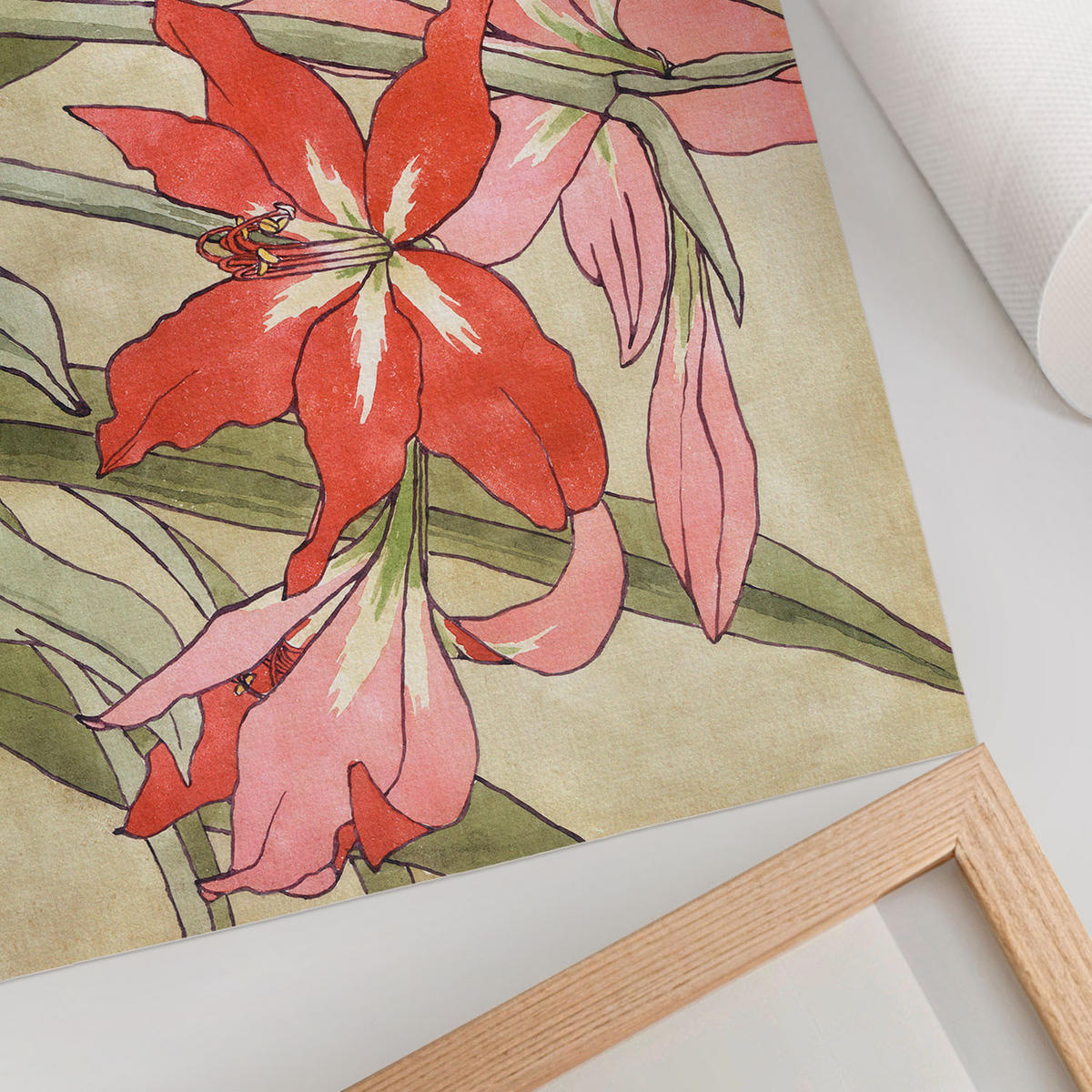 POSTER - 29x21 cm (A4) - Hannah Borger Overbeck - Amaryllis - Grün, Textil (29.7/21/0.1cm) - TULUP