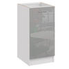KÜCHENUNTERSCHRANK D40 grau glanz - Grau, Holzwerkstoff (40/82/44cm) - roe furniture
