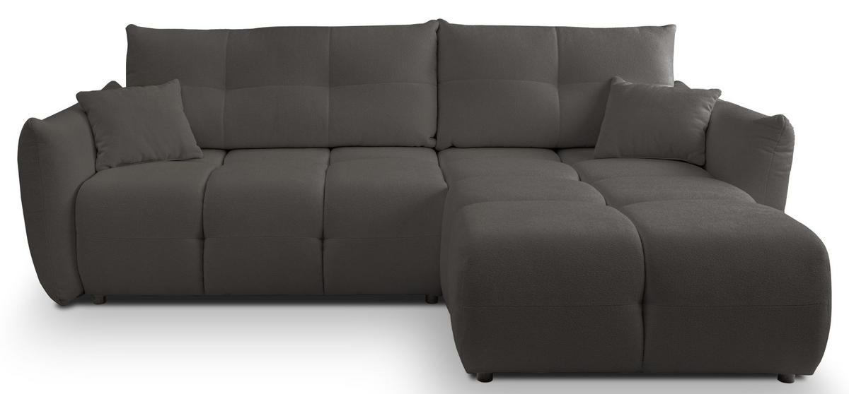 ECKSOFA Grafit BOSE Mit Schlaffunktion Rechts - Graphitfarben, Textil (177/257cm) - Sepro Meble
