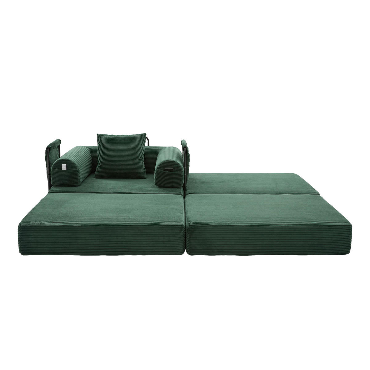 SCHLAFSOFA DE-33789 frei kombinierbar Smaragdgrün - Grün, Metall (112/67/190cm) - ComfortXL